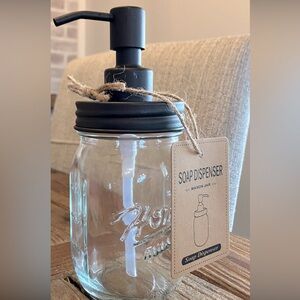 Mason Jar Hamd Soap, Lotion or Dish Soap Dispenser NWT